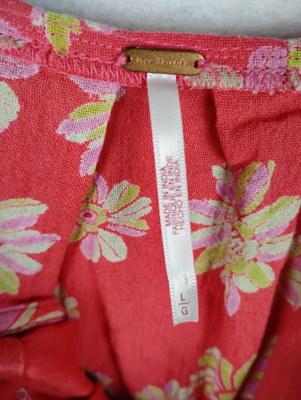 Free People Indigo Molly Tunic In Hollyhock Combo Size Large - Picture 4 of 6